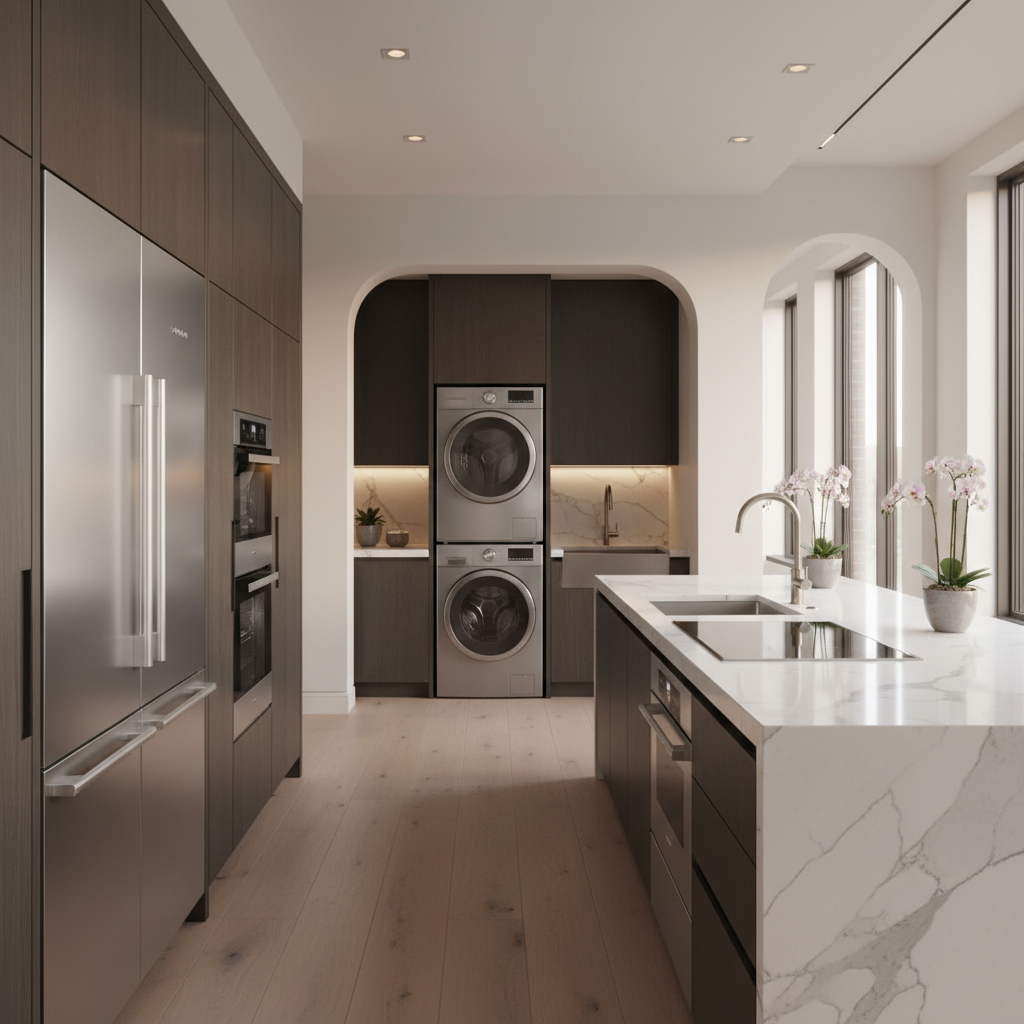 Premium household appliances in a luxury home environment